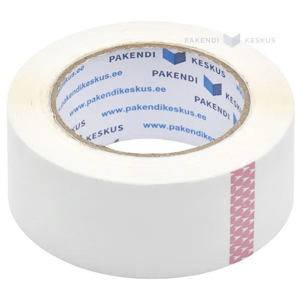 White packaging tape 48mm wide acrylic, 132m/roll