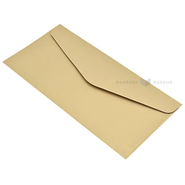 Golden metal shade decorative paper envelopes 22x11cm, 10pcs/pack
