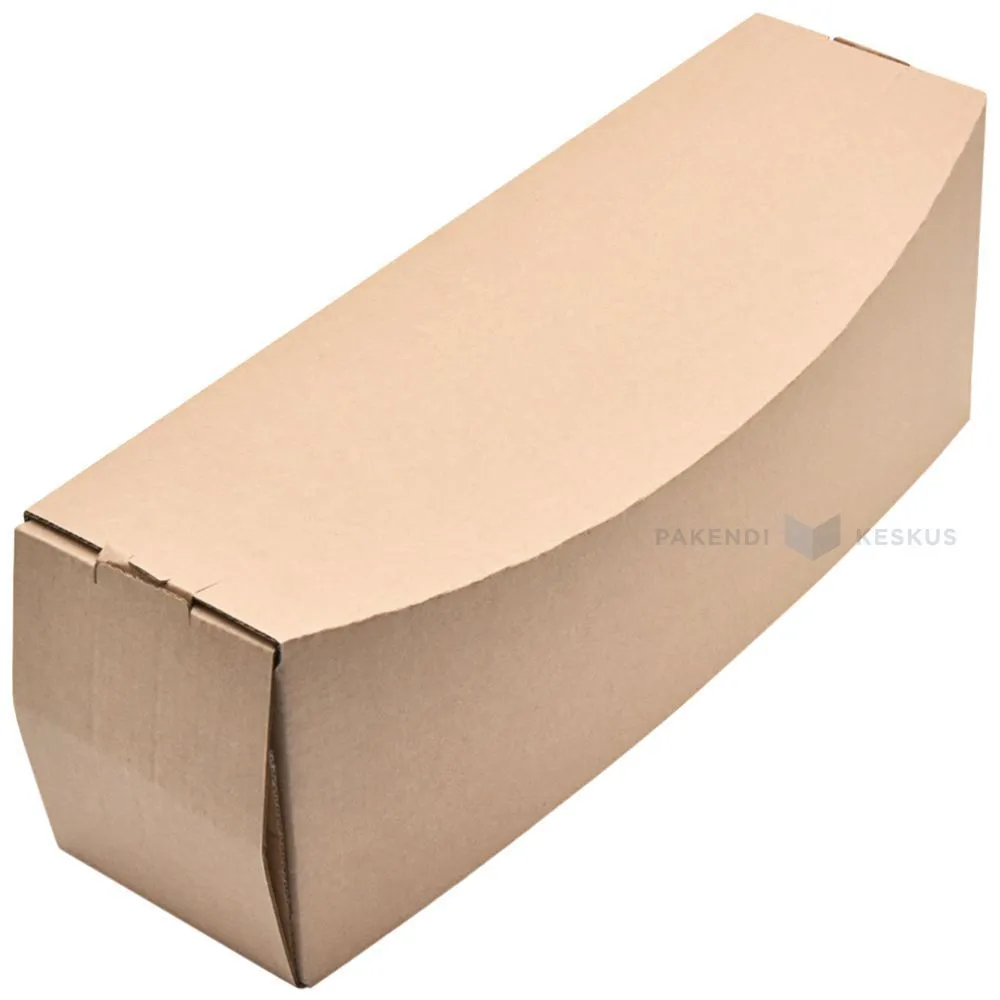 Brown corrugated carton box for wine 125x80x326mm